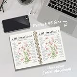 SkyCozy Christian Floral Notebook Journal, Bible Verse Affirmation Journal, Christian Gifts for Women, Religious Scripture Flower Hardcover Spiral Notebook 5.5x8.3 Inch
