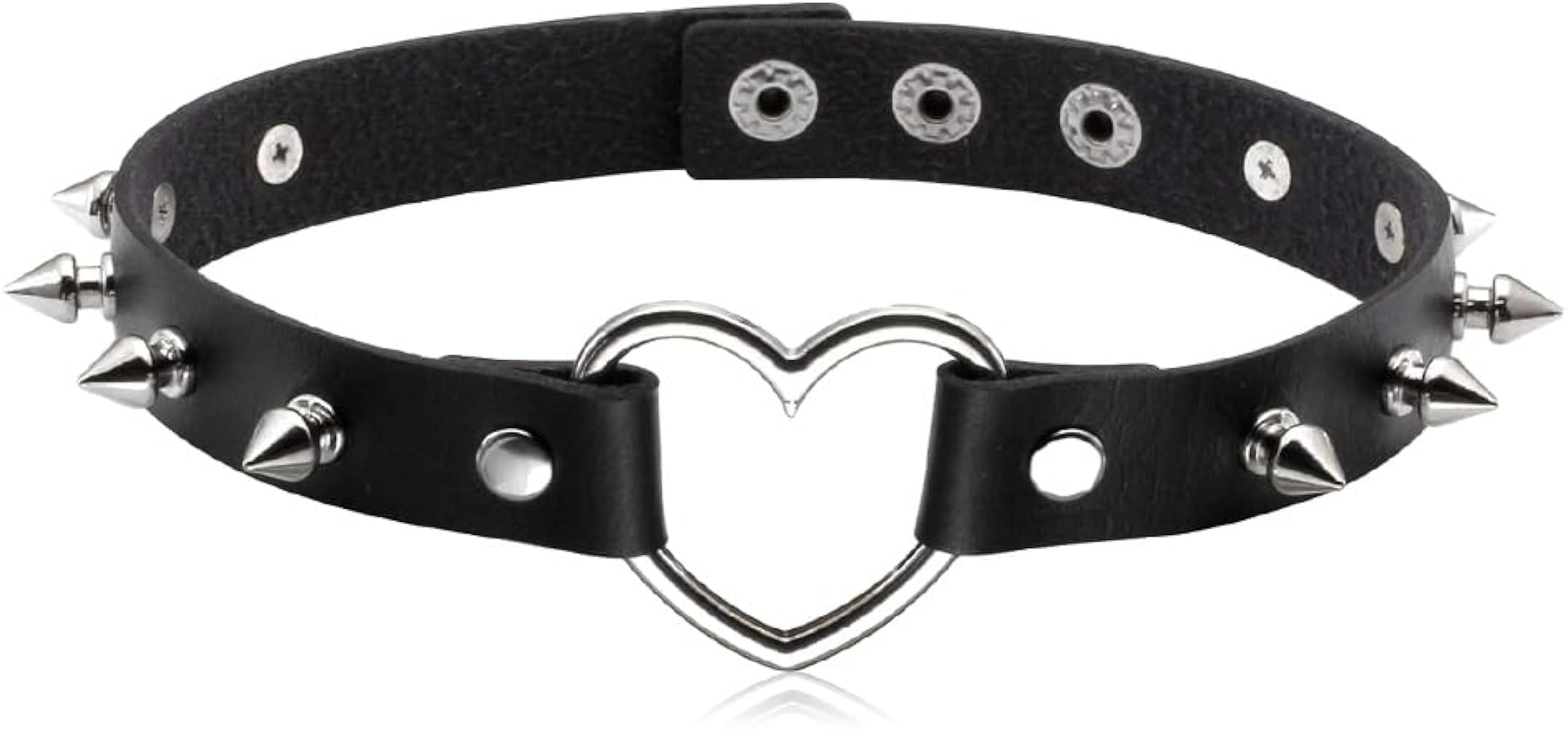 Collier Chaîne En Métal Et Cuir - Style Chasteté, Posture, Fixation - Neuf