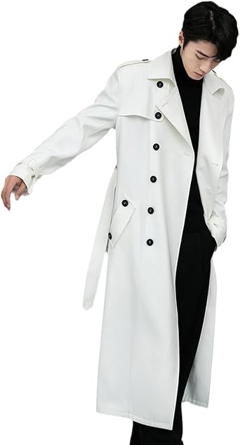 MANTECO CLASSY TRENCH JACKET アメリ　ホワイト Amazon.com: Womens Casual Elegant Long Trench Coat 2024