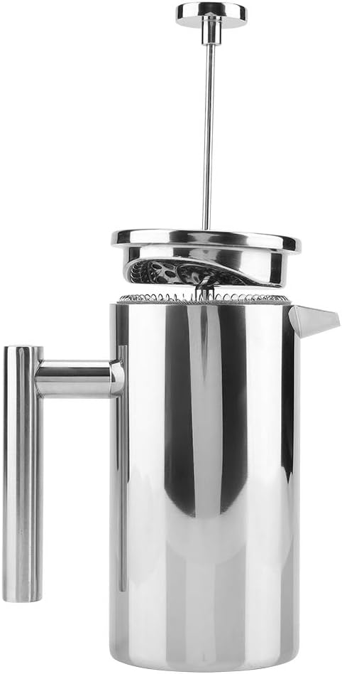 Bewinner Press Coffee Pot, French Press Coffee Maker Double Walled Stainless Steel Coffee Maker French Press Tea Pot with Filter (800ML)