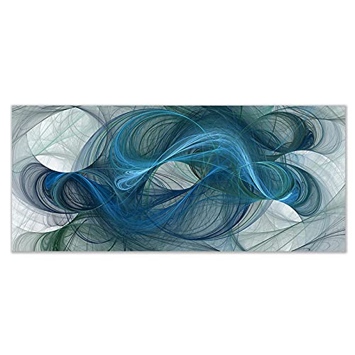 Toile couleur bleue boho de 55x110cm pour créer une ambiance zen dans votre dormitorio