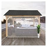 TESSUTO IN PVC PESANTE -Robusto e durevole con anni di utilizzo.Il tessuto sembra ad alta densità e si sente spesso e pesante in modo che possa mantenere la loro bellezza nel vento e nella pioggia.Realizzato con tecnologia a tripla trama,la tenda blocca l'85%-95%della luce solare,dei raggi e del calore,più scuro è il colore,migliore è effetto