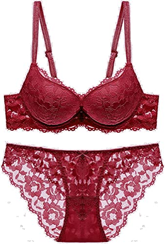 Image of Women's Floral Lace Lingerie Set | Bra and Panty Set | Lace Teddy Strap Babydoll Bodysuit Bra Panty Lingerie | Bikini Lingerie Babydoll Set for Honeymoon Couple Special Wedding Night