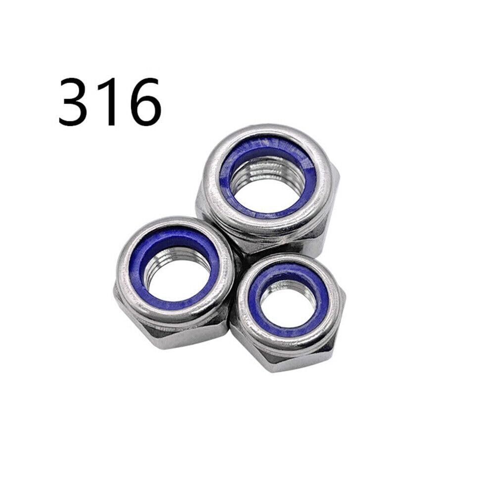 SS316 - Tuercas de bloqueo hexagonales de acero inoxidable DIN985 (10, M30)