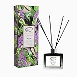 Air Jungles Lavender Reed Diffuser Set with Sticks 3.4 fl. oz, Essential Incense Oil Air Freshener for Home, Bathroom, Bedroom, Office, Fragrance Decor Gift for Women