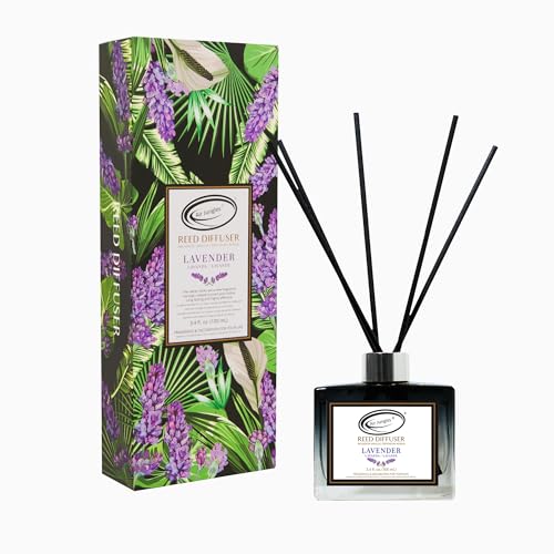 Air Jungles Lavender Scent Reed Diffuser Set with Sticks