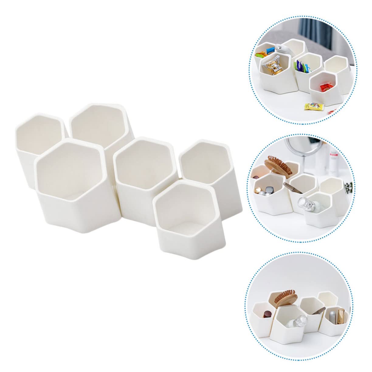 LALAFINA Organizer Da Scrivania Portapenne Per Studenti, Contenitore Da Parete in Plastica Resistente, Portapennelli Trucco Multifunzione Per Ufficio e Scuola
