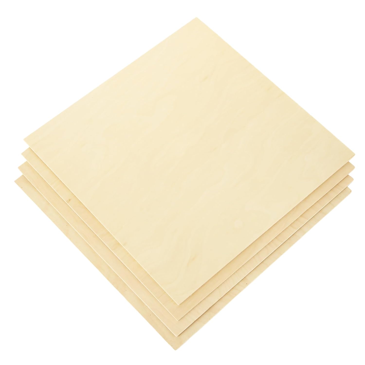 25Pcs 12 x 12 x 1/8 Inch Baltic Birch Plywood Sheets 3mm Unfinished Plywood Sheet for Arts and Crafts, Painting, Pyrography, Wood Engraving, Wood Burning, Laser, Architectural Models