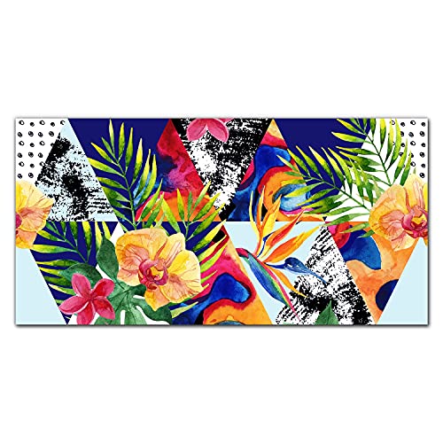 Tableau de fleur 140x70cm pour habiller un grand mur vide de salon