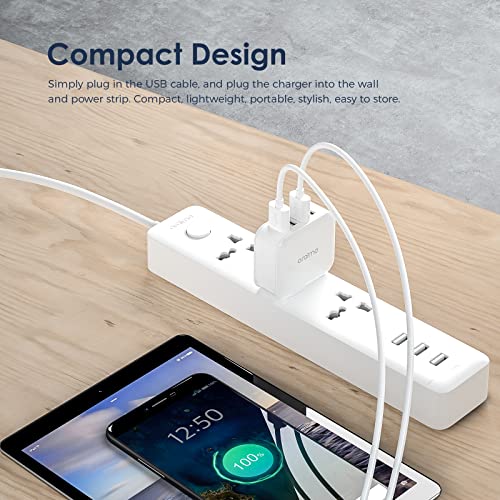 Image of Oraimo 25.5W 4 Ports USB Charger, 5.1A Wall Charger Phone Adapter Compatible for iPhone 13 /13 Mini /13 Pro Max /12 /12 Pro Max, iPad mini /Pro, Pixel, Galaxy, Airpods Pro (Black)