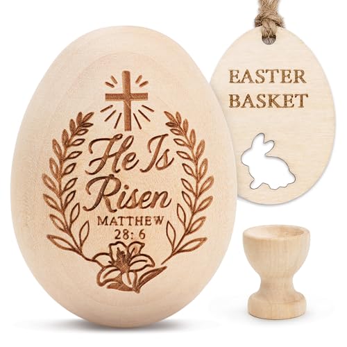 Easter basket stuffers He is Risen Easter Decor, Resurrection Eggs