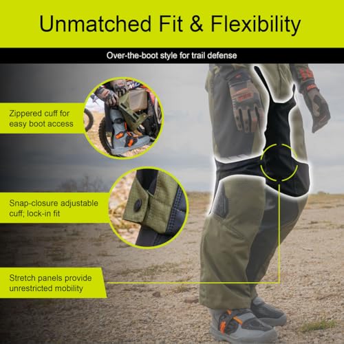 MSR Legend Offroad Dirt Bike Motocross Over-The-Boot Pants 36\" Grey
