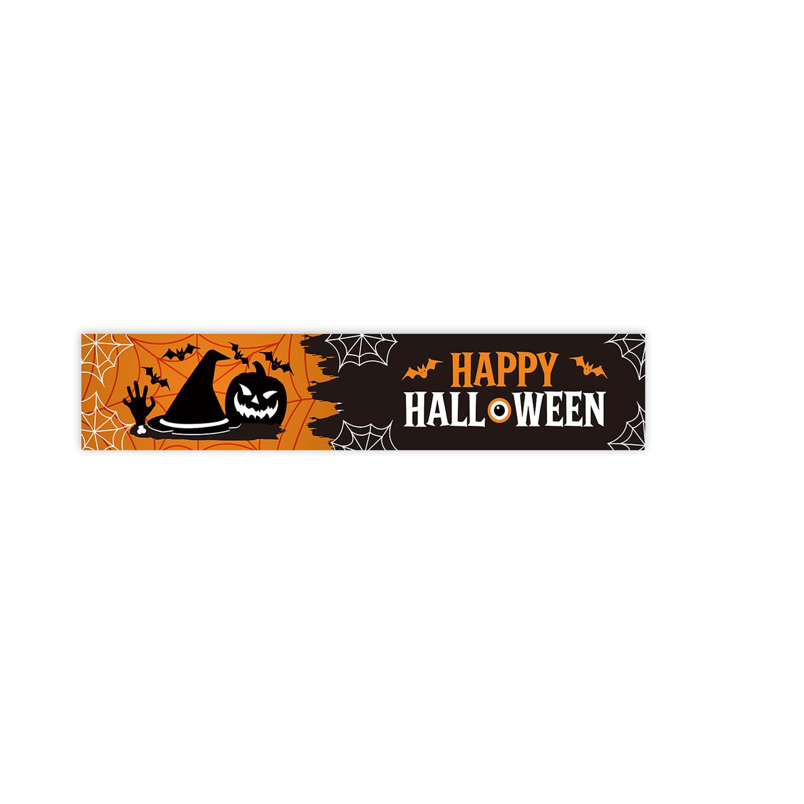 Timemeet Black Halloween Table Runner, Pumpkin Skull Spider Web Table Runner Linen Creepy Scary Ghost Runner For Halloween Party Holiday Kitchen Dining Dinner Table Party Decoration Indoor Outdoor 33X180cm