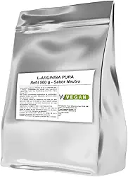 WVegan L-Arginina Pura em Pó, Suplemento Vegano, 500g Refil, Sabor Neutro, 3g por Porção, para Adultos Acima de 19 Anos, Arginina