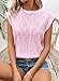 SHEWIN Cute Tops for Women Spring Fashion 2025 Trendy Casual Crewneck Cap Sleeve Tank Tops for Women Summer Tops Pink Large