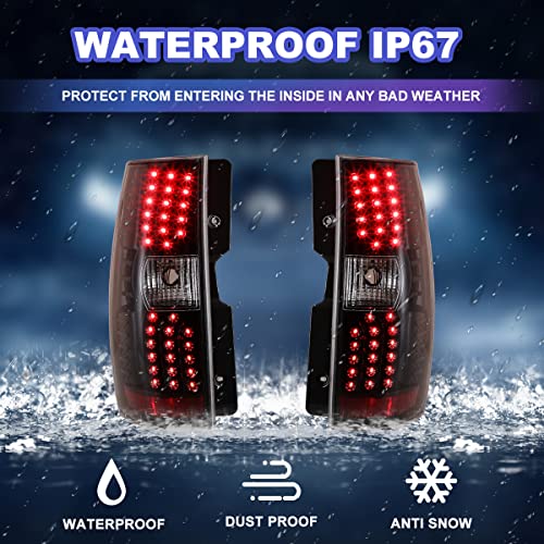 Nixon Offroad Led Tail Light Fit For 2007-2014 Chevy Suburban 1500 & 2007-2013 Chevy Suburban 2500 & 2007-2014 Chevy Tahoe W/Led Turn Signal Light/Running Light/Brake Light (Clear Lens) #TOP3