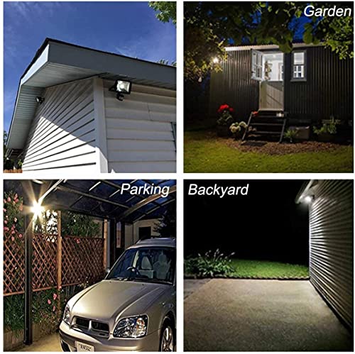 Hannahong 10W Led Motion Sensor Flood Light Plug In,Pir Induction Lamp,Dusk To Dawn Outdoor Auto On/Off Spot,Security,Work Light,6500K Daylight,Ip66 Waterproof,For Garage Yard Patio Porch Lighting #TOP3
