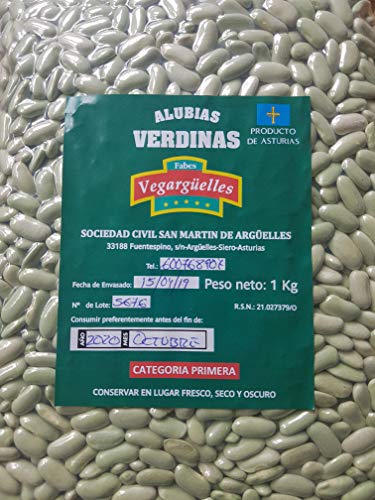 Alubia verdina Categoría Primera 1Kg. Origen Asturias. Envase al vacío.