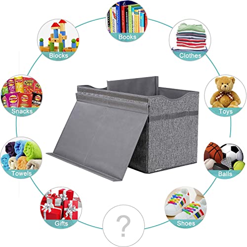 Victor's Toy Storage Organizer - Extra Large Toy Box Chest Storage Boxes Bins Baskets For Kids, Boys, Girls, Nursery Room, Playroom (Dark Grey) #TOP3