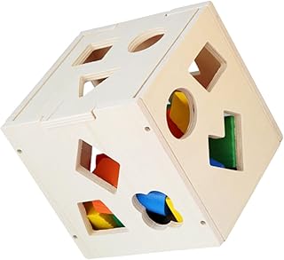 CIYODO 1Pc Geometria Brinquedo De Reconhecimento Aprendizagem Precoce Brinquedo Geometria Placa Geometria Jigsaw Brinquedo Geometria Quebra-Cabeça Inteligência Caixa De Madeira