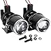 Astra Depot 2x 55W H3 Projector Glass Lens Driving Fog Lamp Light Halogen Bulb and Bracket Kit