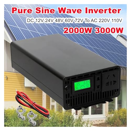 Transformateur puissance 3000W convertisseur onduleur voiture 12V AC 230V sinusoïdale