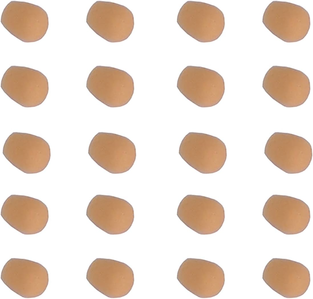 Ezprogear 10mm Tan Color Mini Windscreen for Mini Headset Microphone (20 Pack)