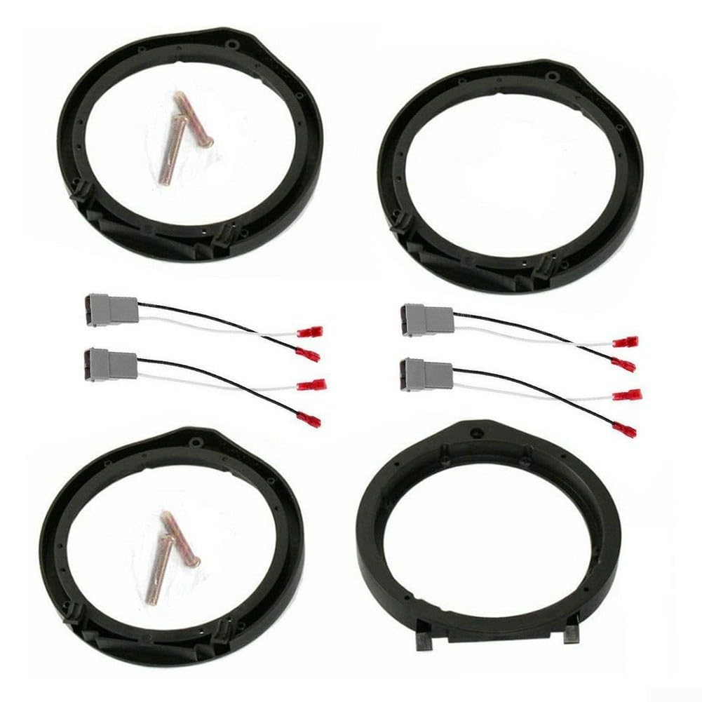 2 paia di adattatori per altoparlanti auto 4 schede + 4 connettori cablaggio per Honda Civic 6,5" (165 mm)