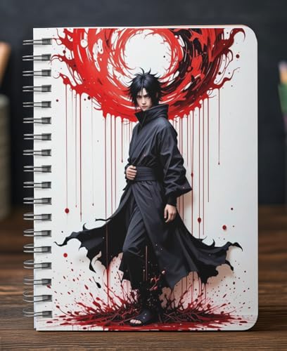 Image of Naruto Sketchbook Notebook A5 Unruled 160 Pages 100gsm Paper (Multicolor) Spiral Wire-O-Bound Notebook with Fantasy Illustration Design