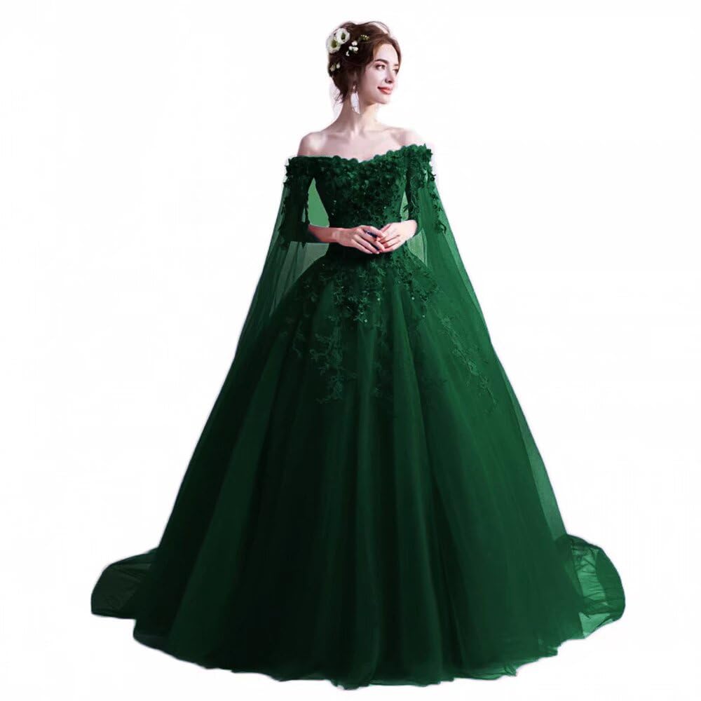 LEJY Women's Off The Shoulder Dress Masquerade Ball Gowns Prom Dress 2019