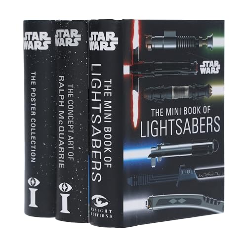 Star Wars: 3 Mini Books Collection Set (Star Wars: Mini Book of Lightsabers, Star Wars: The Concept Art of Ralph McQuarrie & Star Wars: The Poster Collection)