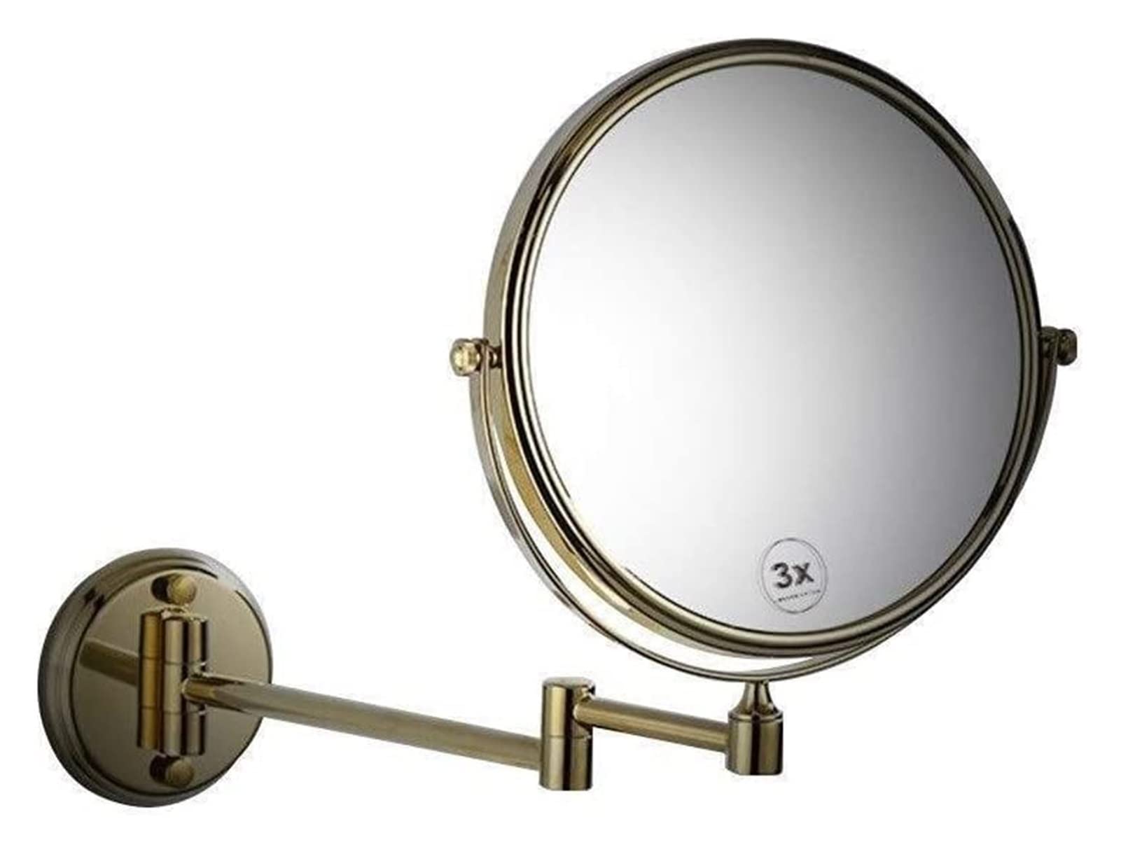Miroir cosmétique mural grossissement 3x pour éviter les reflets flous