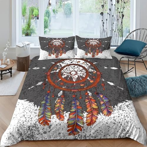 Housse de couette libellule anti-acarien et facile à border avec zip King size - 4