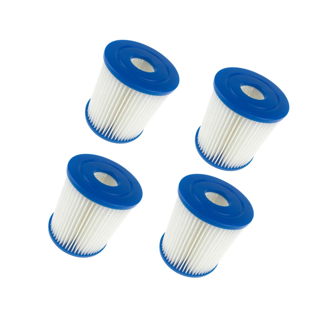Malaka Filter for Inflatable Spa Size I Size II, Size iii, Size VI filter Compatible Filter (4, Size I) Size I: φ7.8 * H8.8 cm, Inner φ2.8 cm, 4-Pack