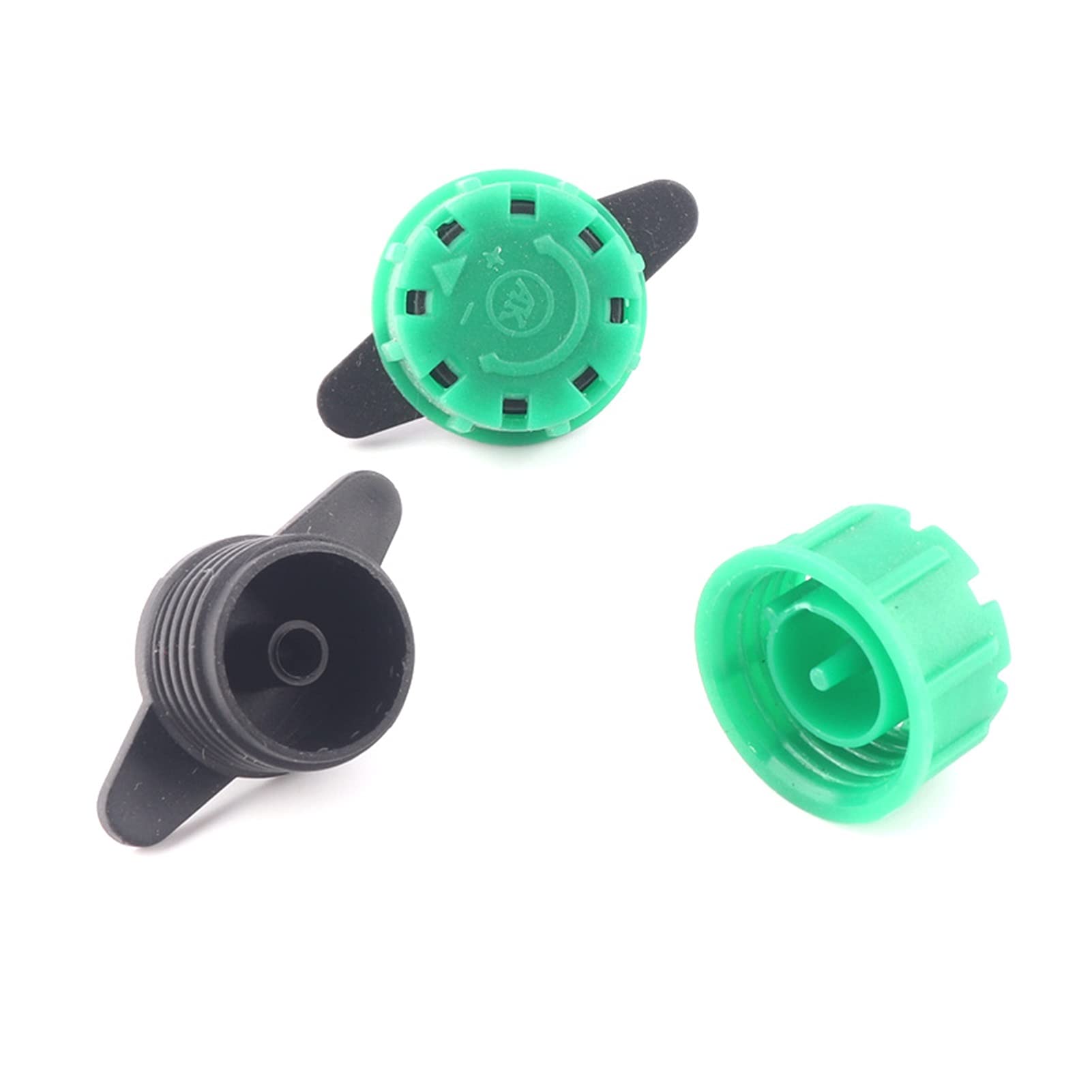 Accesorios del sistema de riego por goteo para jar 100 unids de jardinería Compensación de presión Gotero de 5 orificios / 8 orificios Dulce ajustable Púrpura/Verde Rabilación agrícola Dulce