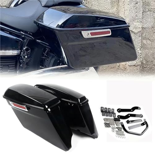 SHQXD Seitenkoffer Für BMW R18 2020 2021 2022 2023 Motorradzubehör Aluminiumgepäck Harte Satteltasche Seitenboxen Werkzeugkasten Randboxen(Chrome)