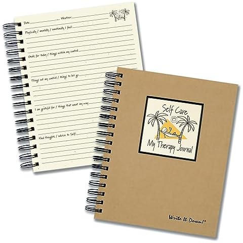 Write It Down series by Journals Unlimited, Guided Journal, Self Care, My Therapy Journal, Full-size 7.5"x9", Kraft Hard Cover, Made in USA Cover