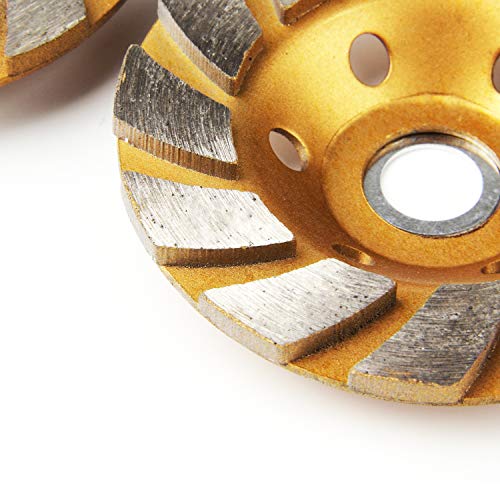 4 Inch Concrete Turbo Diamond Grinding Cup Wheel 12 Segs Heavy Duty Angle Grinder Wheels for Angle Grinder