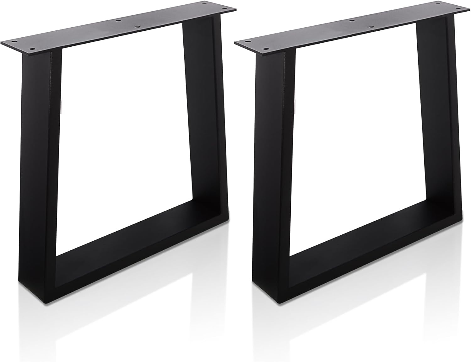 16 Inch Trapezoid Bench Legs Metal Table Legs Coffee Table Legs Desk Legs DIY Furniture Legs, Set of 2, Black