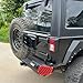 LUYWTE Adjustable Spare Tire Carrier up to 40 inches Spare Wheel Compatible with 2007-2018 Jeep Wrangler JK/JKU Unlimited（Not fit 2018 Wrangler JL）（Black Texture）