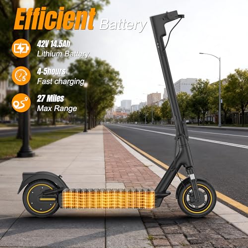 Image of VOLPAM Electric Scooter for Adult, Dual Suspension, 19 /22MPH, 500W /800W /350W Motor, 60 /40 /31 /23 /16Miles Long Range, Dual Braking, Max Load 264 lbs