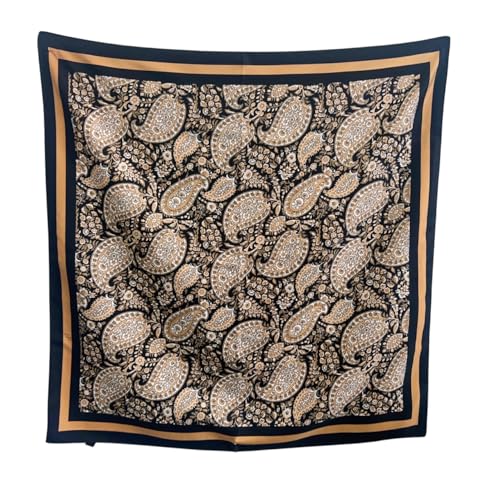 Image of Printed Poly Silken feel Scarf Stole for Women | Stylish, Soft, & Lightweight | Satin Feel Neck Scarf, Hair Scarf, Head Scarf for Women | Square Silk Stole for Handbag