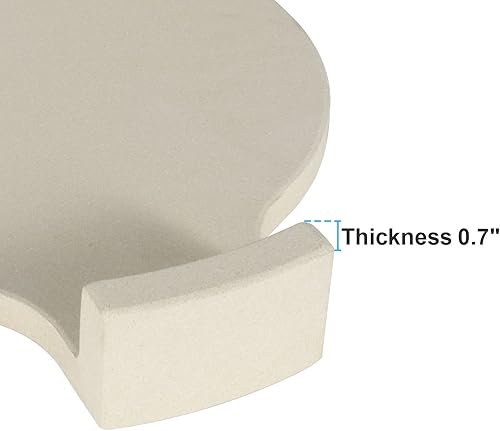 Miniatura 10 de TAILGRILLER Deflector de calor, fijador de platos para huevo verde grande, condensador de deflector de calor, piedra para ahumar, piedra de pizza