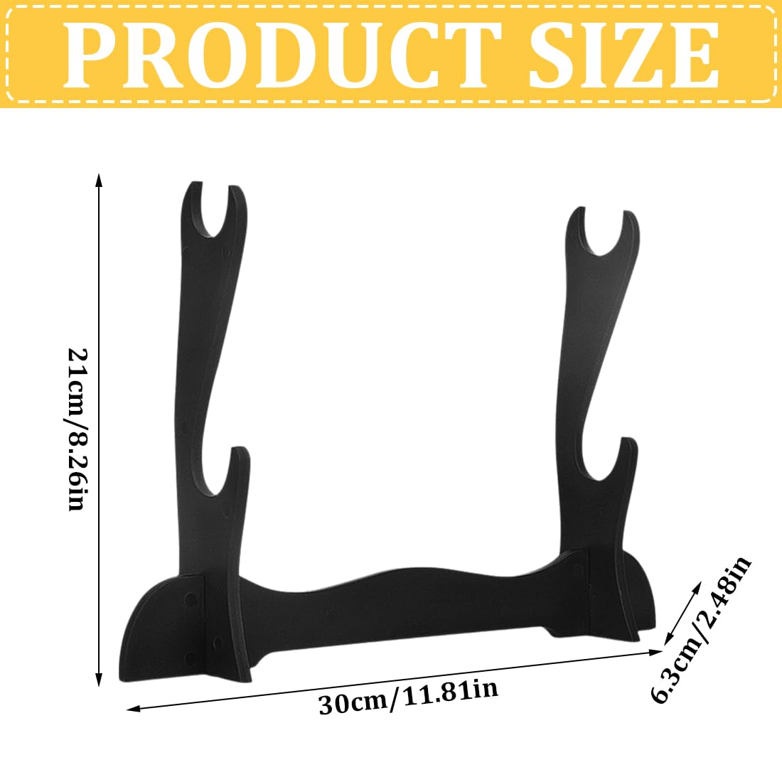 Fiber Soporte de Katana Acolchado de Terciopelo Japonés - Display Rack Decorativo de Madera para Espada, Sable de Luz - Negro