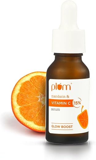 Plum 15% Vitamin C Face Serum with Mandarin for Glowing Skin with...