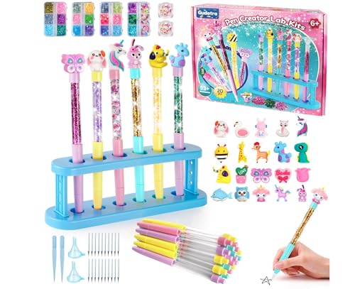 Gudotra Kit de Creación de 20 Bolígrafos con 93+ PCS Accesorios Laboratorio de Boligrafos para Niños y Niñas Juego Creativo Infantil Regalos Cumpleaños para Niños de 6 7 8 9 10 Años Manualidades Niños