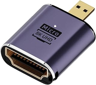 YCÂ° CY 8K Cable Micro HDMI Male to HDMI 2.1 Female UHD Extension Gold Converter Adapter Support 8K 60hz HDTV