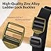 UAIAGM 10 pcs Heavy-Duty Zinc Alloy Ladder Lock Slider - 1 inch Adjustable Strap Buckles - Shinning Metal Buckles for Webbing Straps - Ideal for Paracord, Backpacks, and Outdoor Gear