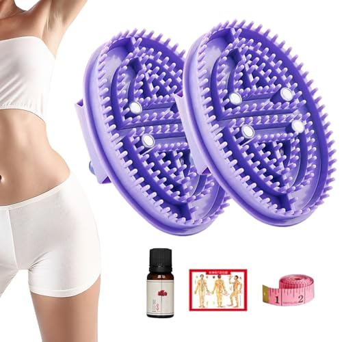 Spazzola Massaggiante Addominale – Spazzola Anticellulite Manuale | Attrezzo Portatile Ergonomico Per Massaggio Ventre, Schiena, Gambe, Spalle, Uso In Casa, Spa, Viaggio, Relax E Benessere