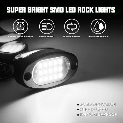 Winunite WINUNITE-SINGLE-COLOR 8 Pods White Rock Lights thumb #1
